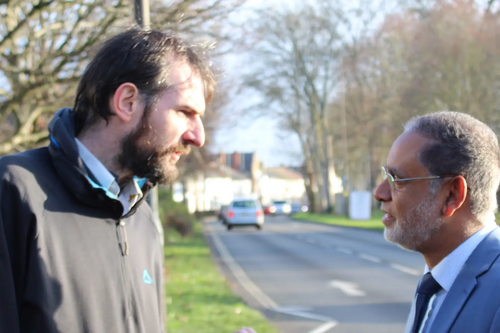 Alain Dekker and Cllr Abul Koher Chowdhury discuss the effect of Conservative cuts on local groups.