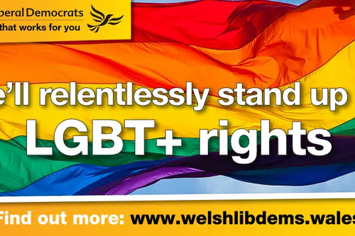 Welsh Lib Dems 2016 LGBT+ manifesto graphic