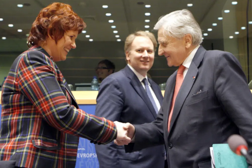 Sharon Bowles and Jean-Claude Trichet