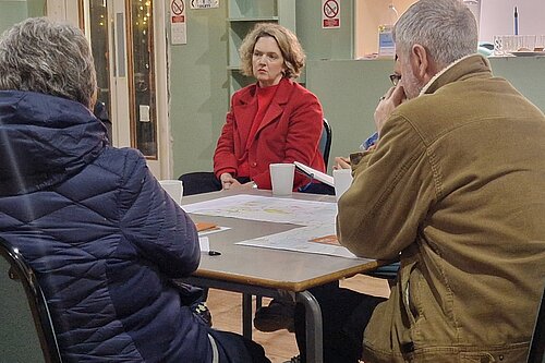 Anna Sabne with parish councillors
