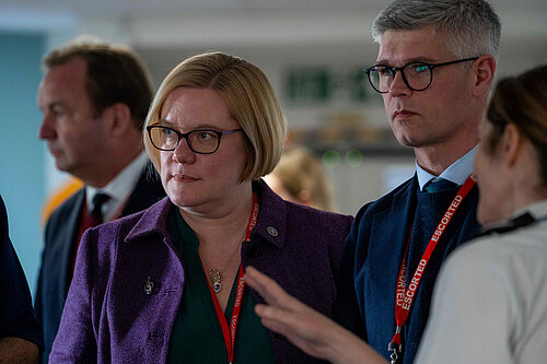 Zoe at social discussion