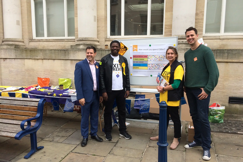 From l to r: Antony Hook MEP, Ukonu Obasi (Gravesham PPC), Judith Bunting MEP, Kyle Marsh (Dartford PPC)