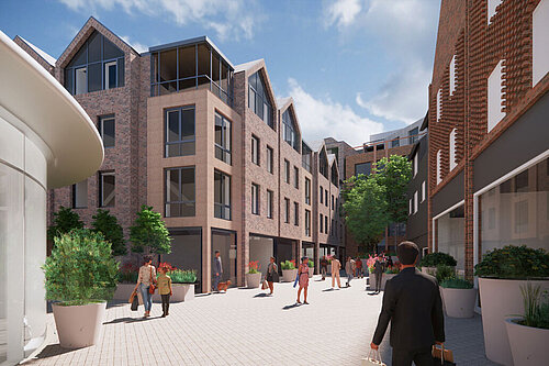 Computer generated image of Windsor Yards development 