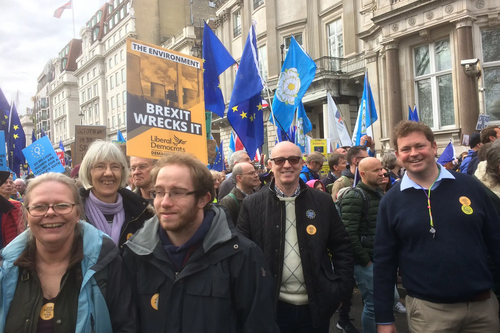 Sevenoaks Lib Dems at Million March