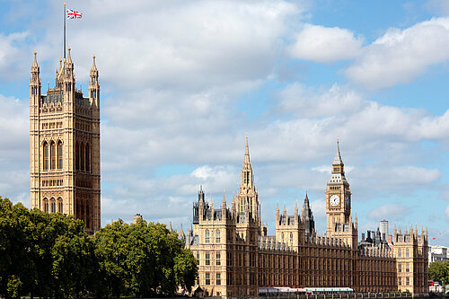 Big Ben and the houses of Parliament.