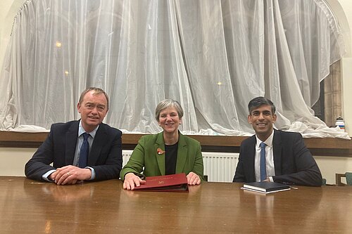 Tim with the Roads Minister and Rishi Sunak MP