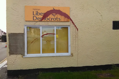 LibDem Hailsham HQ vandalised Oct 20 2019