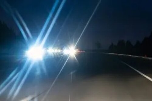 image of headlight glare