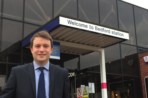 Henry Vann at Bedford Railway Station