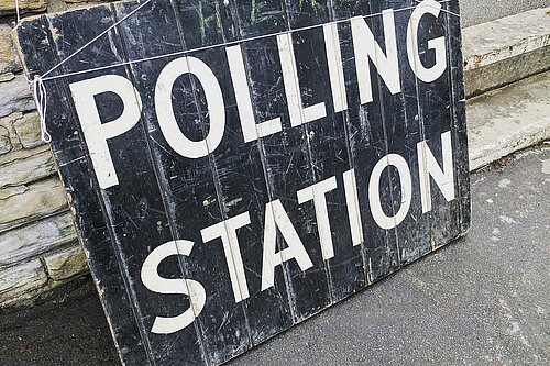 polling station sign