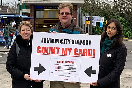 Liberal Democrats campaigning against the expansion of City Airport