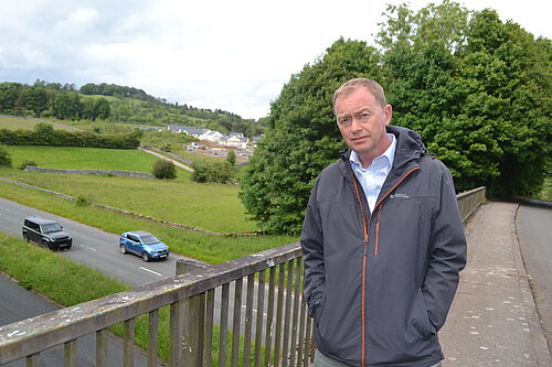 Tim Farron by Brigsteer Road
