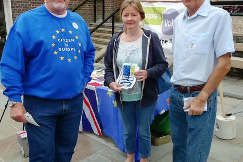 LibDems campaignin in Uckfield for the Peoples Vote