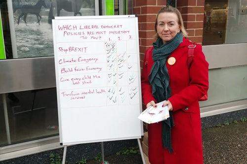 Samantha Payne helping out on Hayward Heath action day