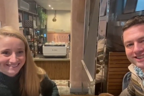 Chris and Louise in Holme Stores