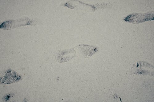 footprints in snow