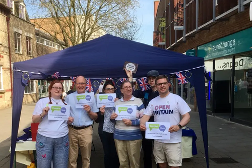 Norfolk for Europe street stall