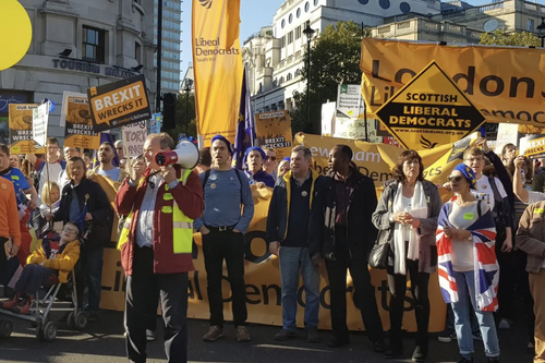 Front of libdems at March 20th October