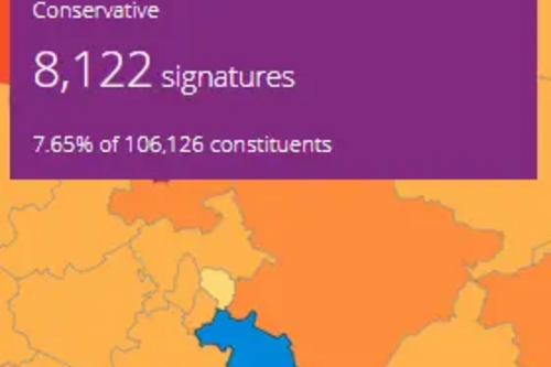 Screenshot of Article 50 petition map