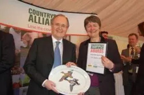 Heather Kidd with Alan Beith at the Countryside Alliance Awards