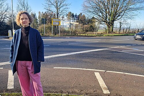Anna Sabine MP at terry Hill junction