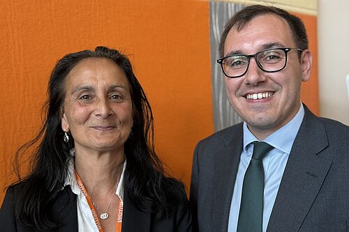 Tom Gordon with Professor Shanta Persaud