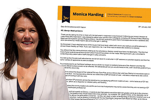 Monica's letter to Glenlyn Medical Centre