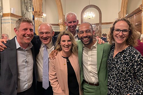 Sussex MPs with Lib Dem Leader Ed Davey
