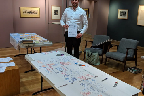 Cllr Jake Sampson at The Higgins Bedford for his Young People's Political Workshop