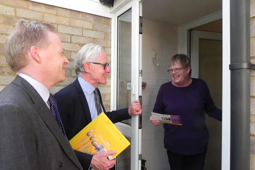 Norman Lamb MP with Cllr Stephen Robinson