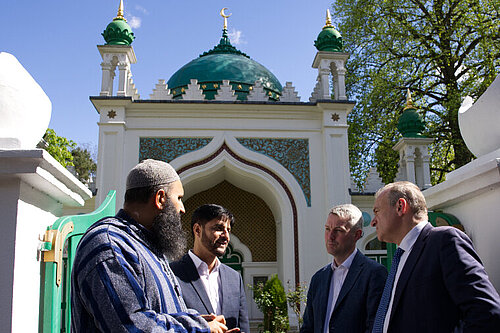 Ed Davey and Will Forster visit a Mosque in Woking