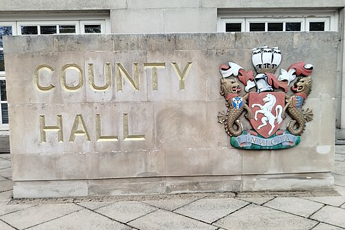 Kent County Council County Hall sign