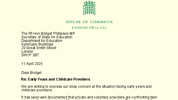 Munira Wilson MP letter, co-signed by Will Forster MP