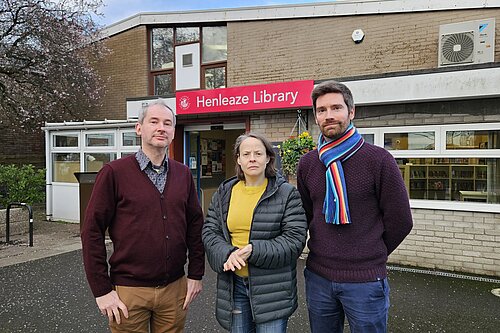 Westbury-on-Trym Councillors in front of Henleaze Library