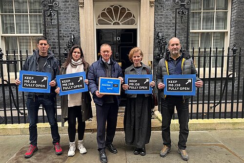 Tim and Tebay residents and business owners outside Number 10