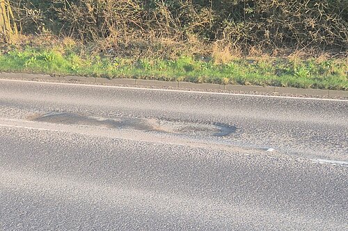 Pothole on A259