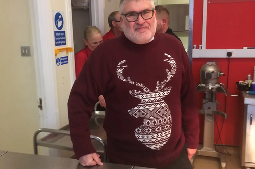 Mayor Dave Hodgson in his Christmas Jumper
