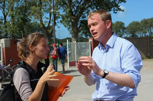 Tim Farron at Calais