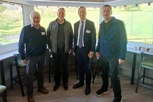 L-R: Chris Lockyear, Martin Crockett, Richard Foord and Paul Maddison, at the Sidmouth Chamber of Commerce meeting.