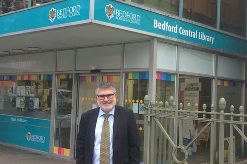 Mayor Dave Hodgson at Bedford Library
