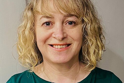 Cllr Bev Thornton in a green top