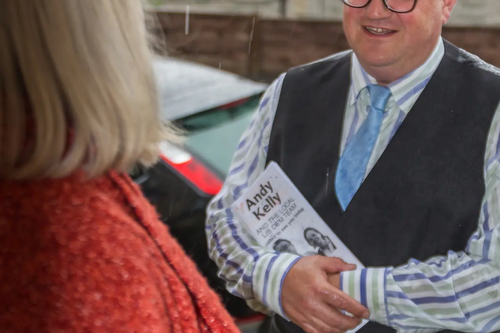 Andy Kelly – out in all weathers to speak to the constituents