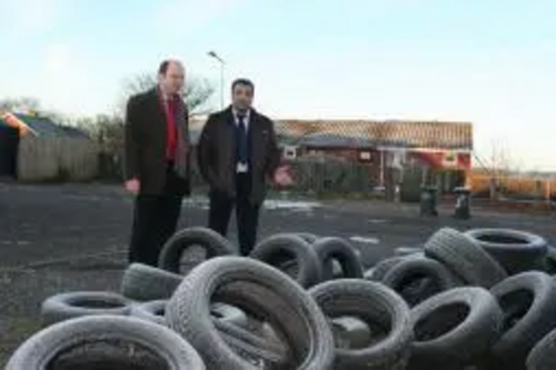 dumped tyres