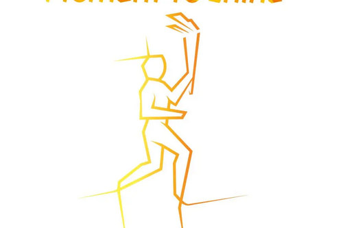 Olympic runner carrying a torch