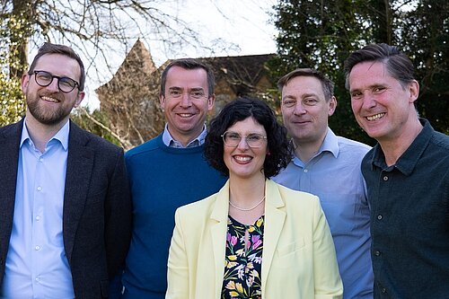 Olly Glover MP, Layla Moran MP, Charlie Maynard MP, Calum Miller MP and Freddie van Mierlo MP
