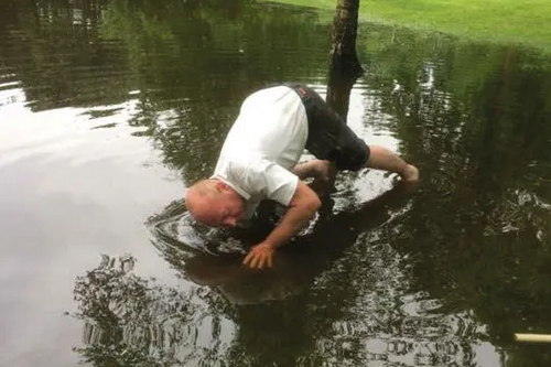 Working on the flooding