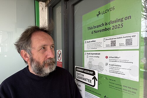 Steve checks the bank 