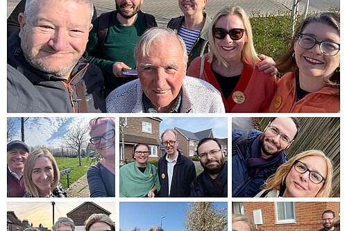 Lib Dem Canvassers across Mid Sussex (photo montage)