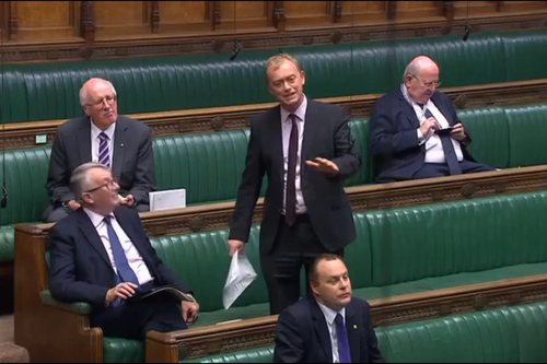 Tim speaking during Justice Questions