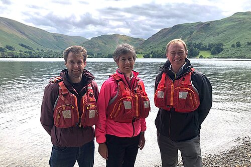 Tim with Sam Rowlands and Liz Smith
